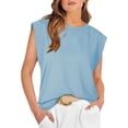 thumbnail image 1 of Cap Sleeve Tops for Women Summer Top Basic Tee Shirts Casual Tank Loose Fit 2024 Fashion, 1 of 6