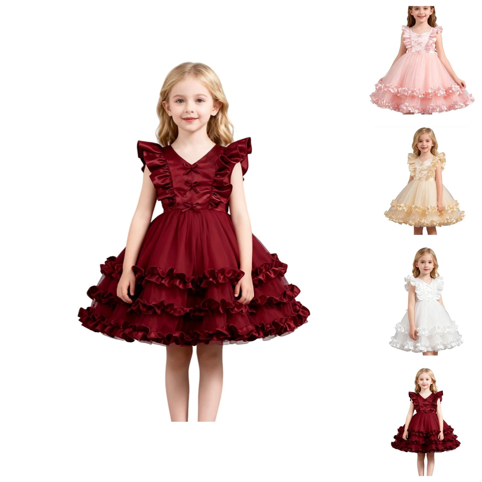 Cap Sleeve Tulle Birthday Dress – Puff Mesh Gown Ages 2-8, 1st ...
