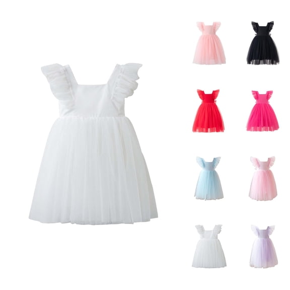 Cap Sleeve Tulle Princess Dress for Girls – Puff Short Gown with Sweet Silhouette, Casual Party Wear, Festive Pair to Pink Dress for Girls Looks