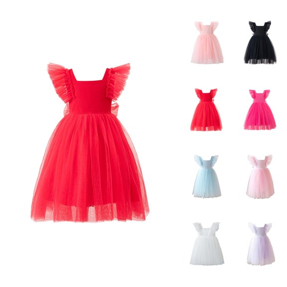 Cap Sleeve Tulle Princess Dress for Girls – Puff Short Gown with Sweet Silhouette, Casual Party Wear, Festive Pair to Pink Dress for Girls Looks