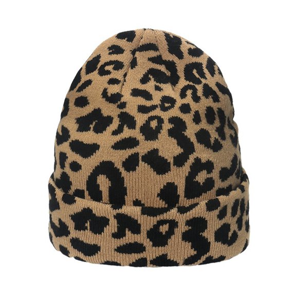 Cap Unisex Knit Beanie Hat Crochet Cheetah Party Holiday Winter Warm Hat Cute Cow Pattern Theme