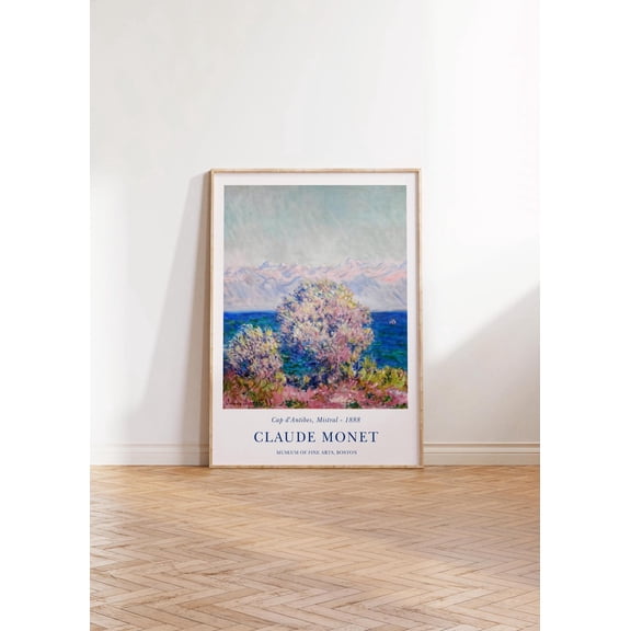 Cap d'Antibes Mistral Print Claude Monet Print Monet Art print Impressionist Art Monet Poster Monet Vintage Wall art