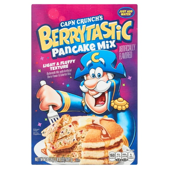 Cap'n Crunch Berrytastic Pancake Mix, 24 oz Box