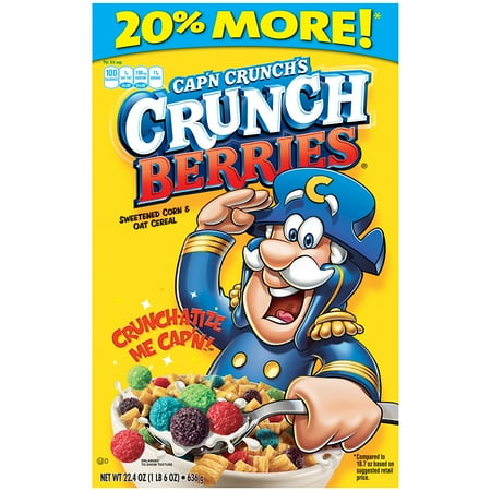 Quaker Cap'n Crunch Crunch Berries Cereal, 18.7 oz