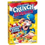 Cap'n Crunch, Crunch Berries, Kid's Cereal, 11.7 oz Packaged Breakfast Cereal Box