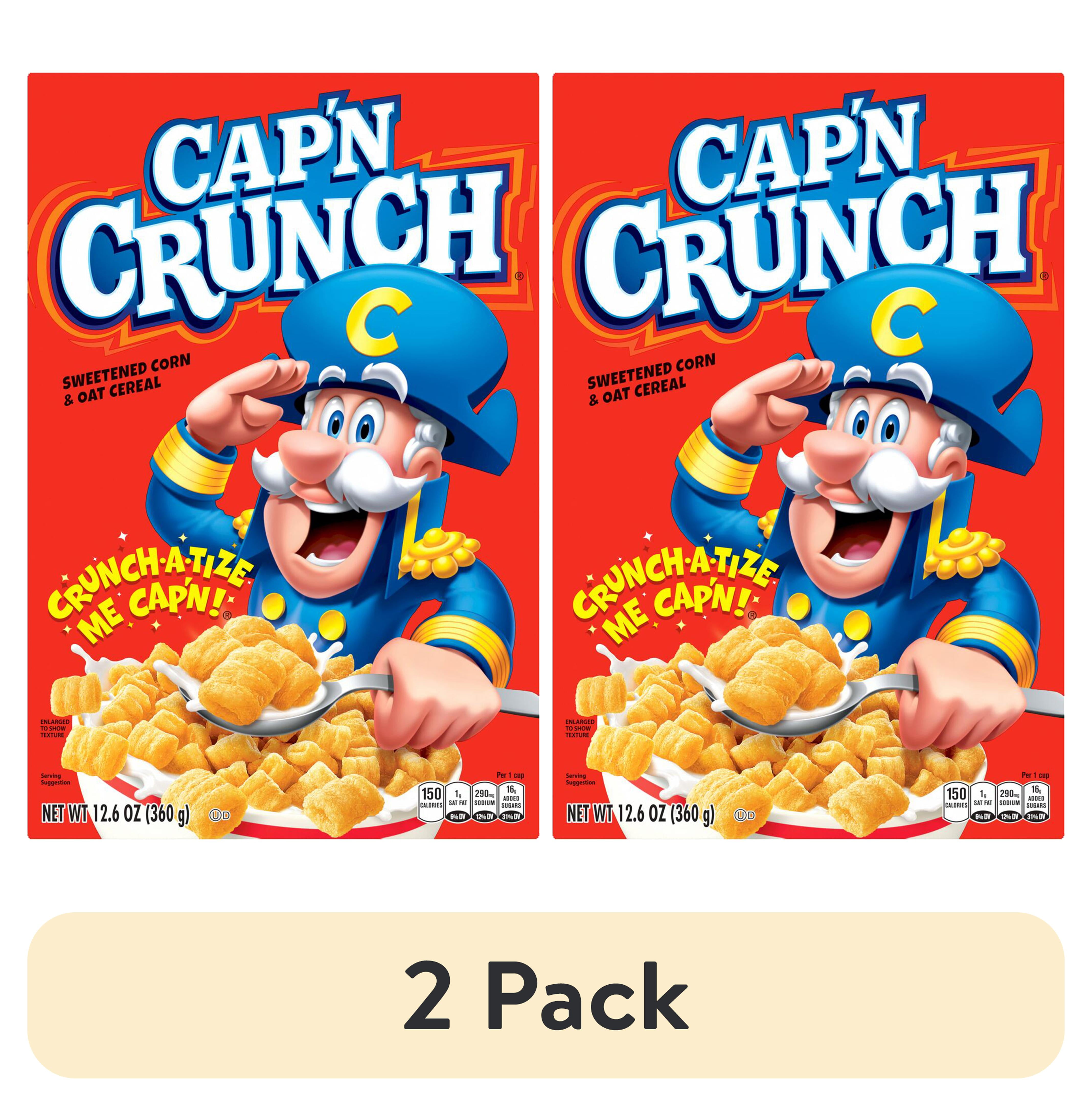 (2 pack) Cap n Crunch Sweetened Corn & Oat Cereal 12.6 oz Box Package