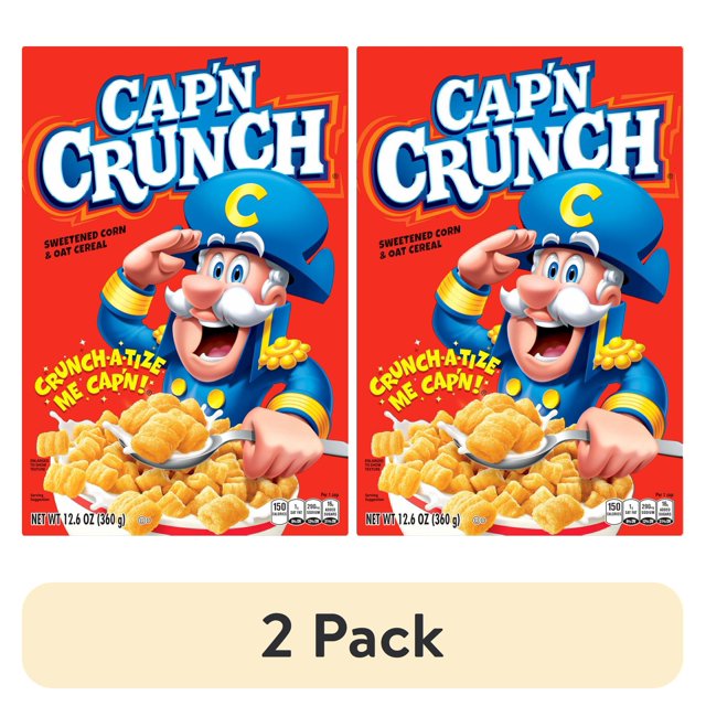 (2 pack) Cap n Crunch Sweetened Corn & Oat Cereal 12.6 oz Box Package