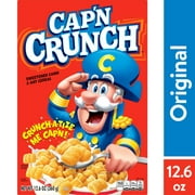 Cap n Crunch Sweetened Corn & Oat Cereal 12.6 oz Box Package Breakfast Cold Cereal Ready to Serve