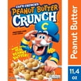Cap'n Crunch Sweetened Corn & Oat Cereal Peanut Butter Crunch, 11.4 Oz