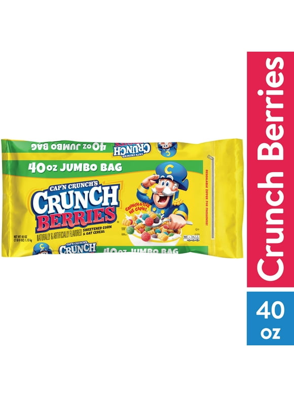 Cap'n Crunch's, Crunch Berries, Breakfast Cereal, Mega Bag, 40 oz