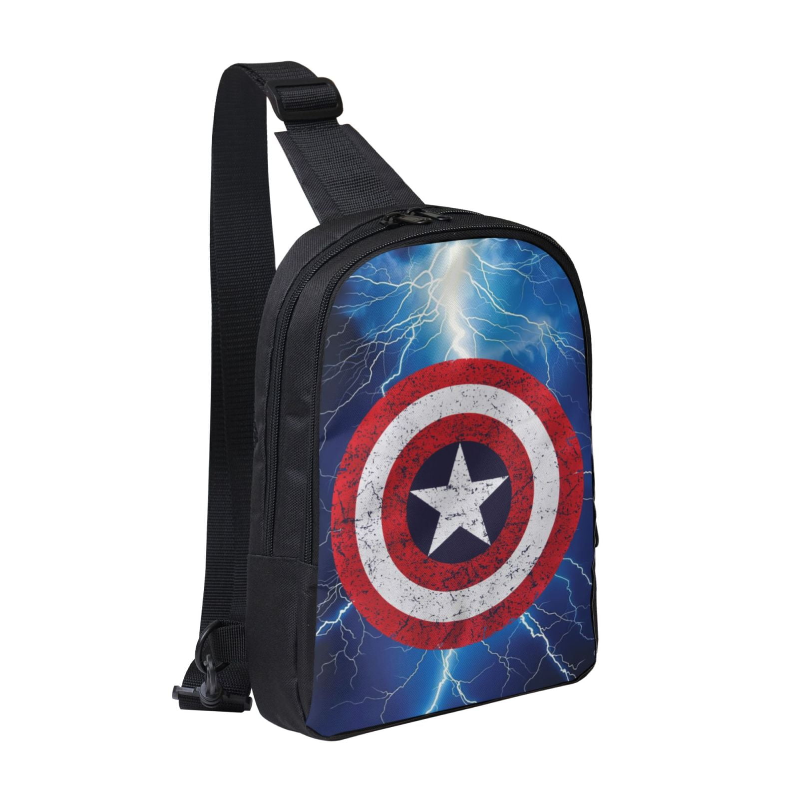 Cap-tain America Crossbody Chest Bag Blocking Sling Pack with