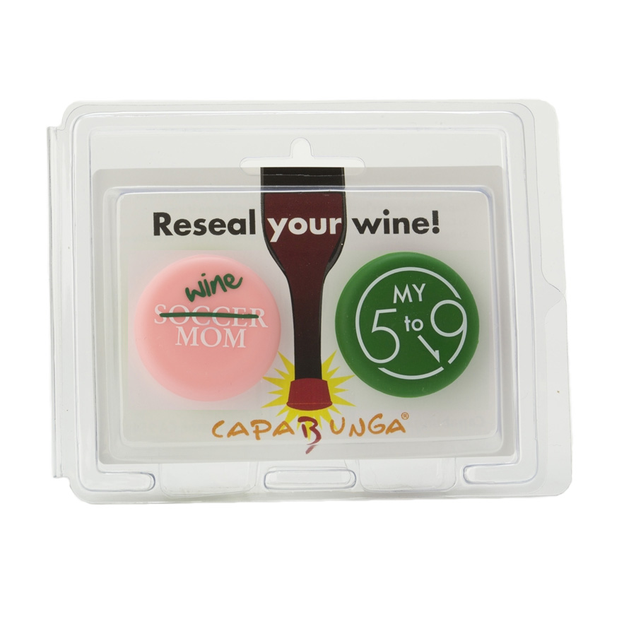 CapaBunga Meditate and Medicate Reusable Silicone Wine Bottle Cap