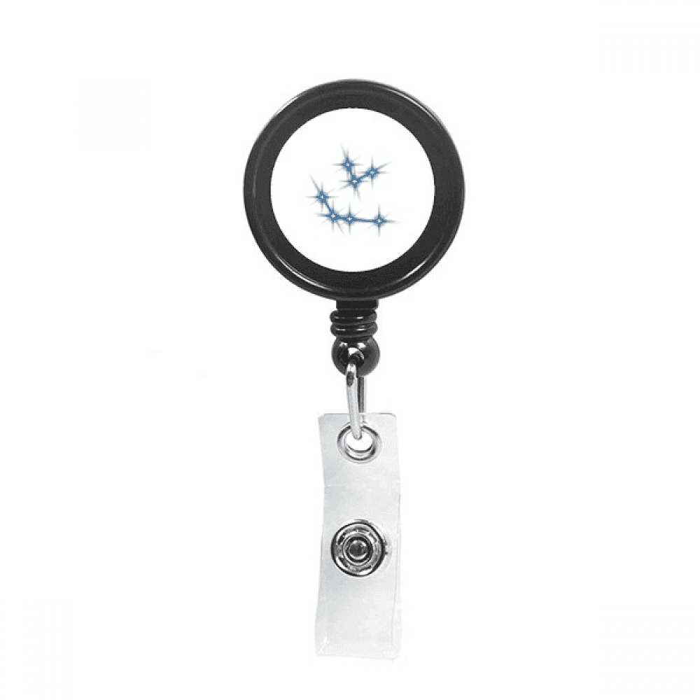 Capable Prudent Beautiful Lucky Stars Retractable Keychain Badge Holder ID Badge