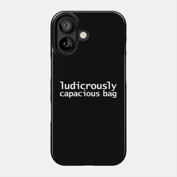 Capacious Bag Funny Joke Phone Case for iPhone 11 12 13 14 15 16 17 Hard Cover