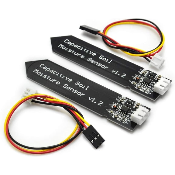 Capacitive Soil Moisture Sensor EK1940, Corrosion Resistant Soil Humidity Detector for Arduino, Garden Watering DIY Project, 2 Pack