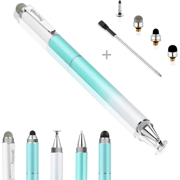 Capacitive Stylus Pen (4 in 1),Universal Touch Screens Stylus Pen for iPad/Pro/iPhone/Android Phone/Samsung/Fire/Tablets and All Capacitive Touch Screens-Dream Blue