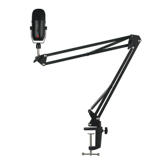 Capacitor Microphone USB Condenser Mic with Sound Boom Arm Set for Streaming