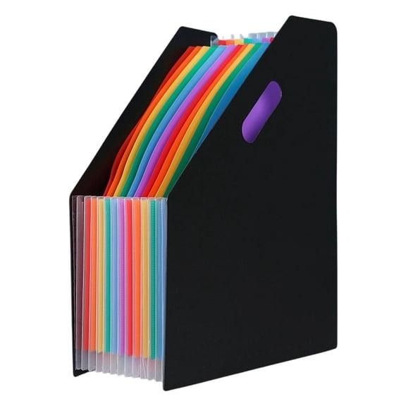 Capacity Diagonal Accordion File Organizer, Expandable Folder for Home Office School, Transparent Receipt Document Storage Holder, Desk Organizer Bookshelf File for A4 Papers, Daily Filing Solution