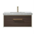 thumbnail image 1 of Caparroso 36" Single Sink Bath Vanity in Dark Walnut w/ Grey Sintered Stone Top, 1 of 10