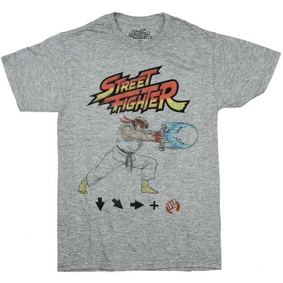 Capcom Men's Street Fighter Tee T-Shirt Video Game Series Gaming Character (L)
