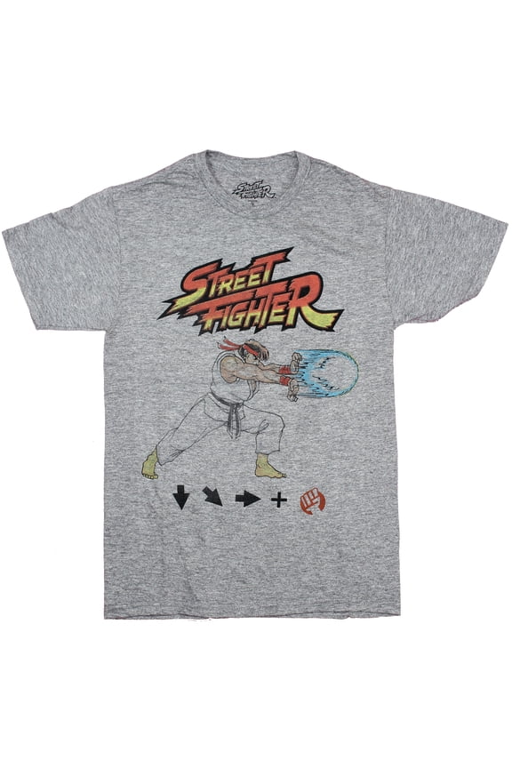 Capcom Men's Street Fighter Tee T-Shirt Video Game Series Gaming Character (L)