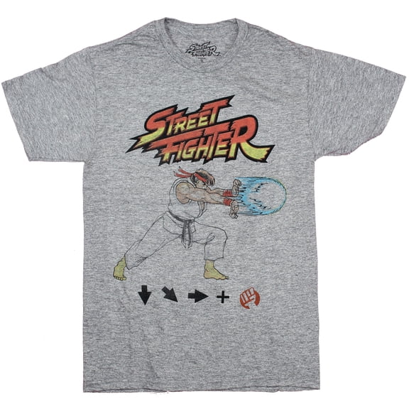Capcom Men's Street Fighter Tee T-Shirt Video Game Series Gaming Character (M)