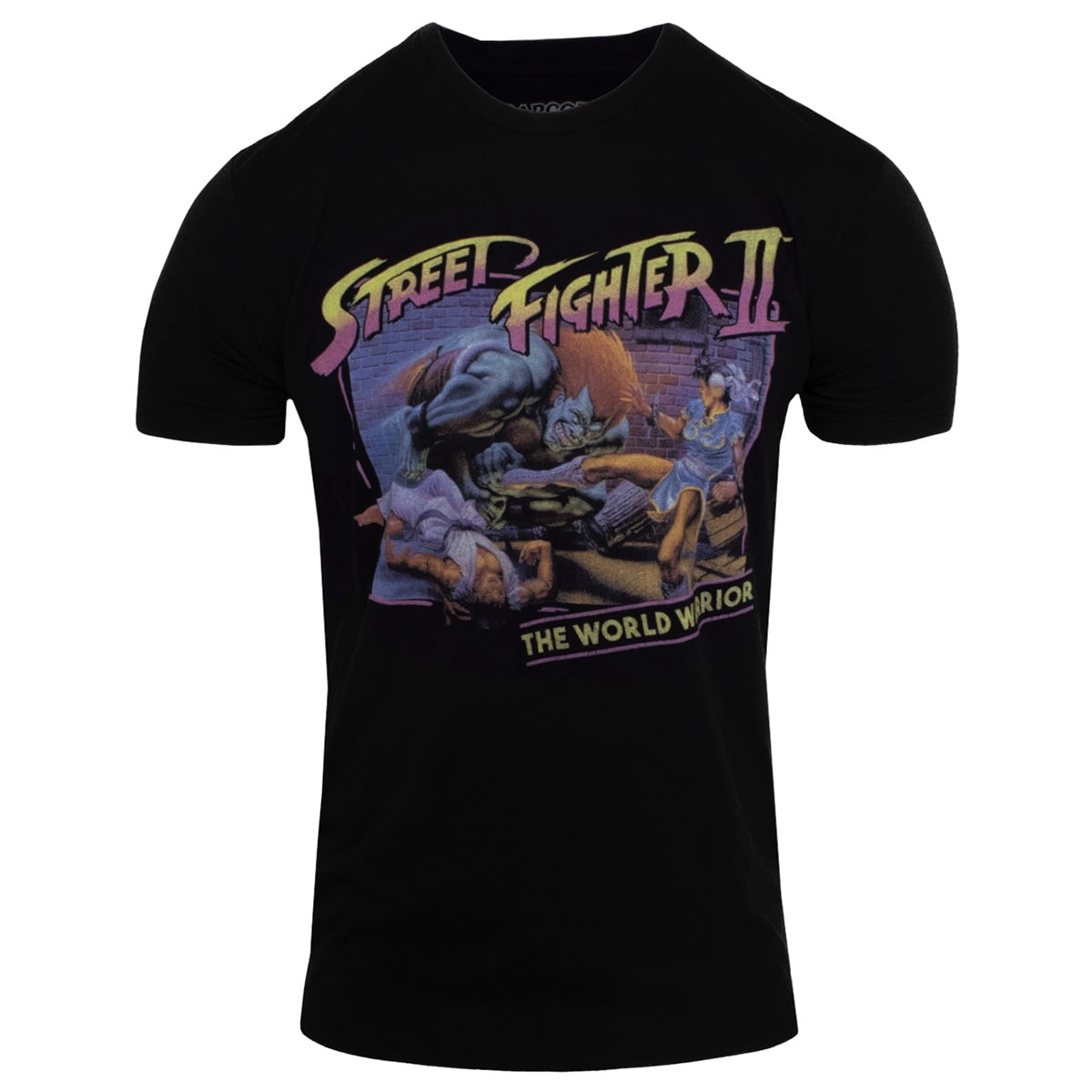 Capcom Street Fighter II SNES Cover Premium Fitted T-Shirt - Large 