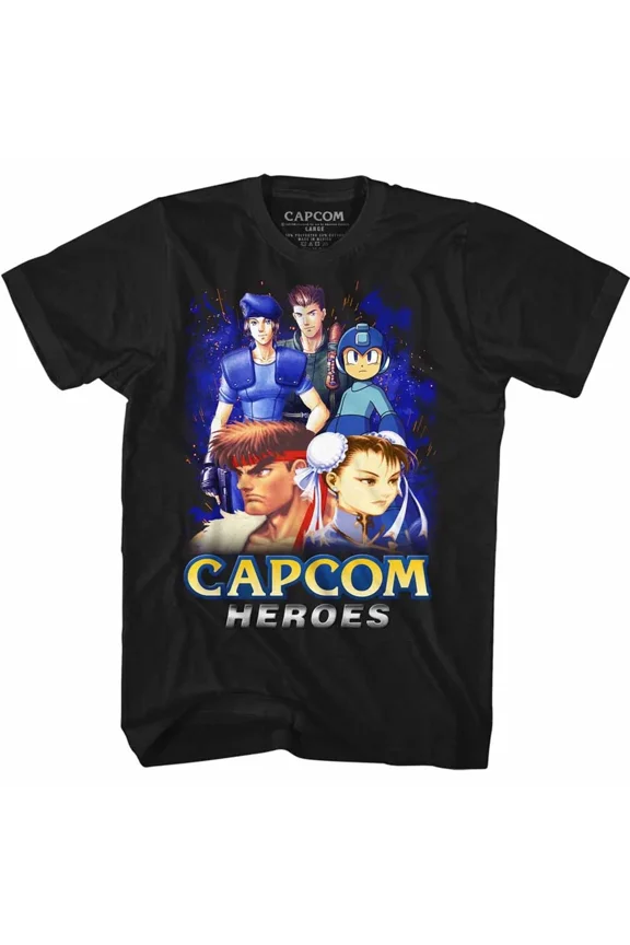 Capcom T-Shirt Heroes Black Tee