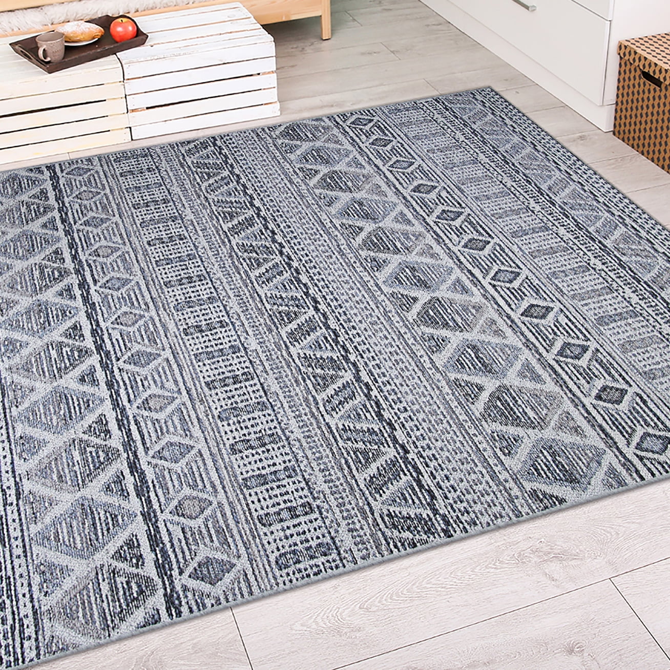 Couristan Cape Pensacola Indoor/Outdoor Area Rug, 3'11" x 5'6", Aluminum