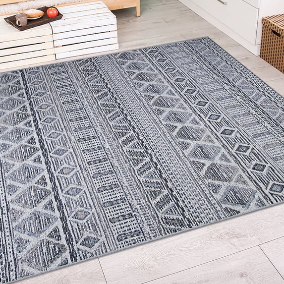 Couristan Cape Pensacola Indoor/Outdoor Area Rug, 3'11" x 5'6", Aluminum
