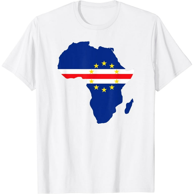 Cape Verdean Pride Cape Verde Flag Africa Map T-Shirt Cape Verdean Pride Cape Verde Flag Africa Map T-Shirt