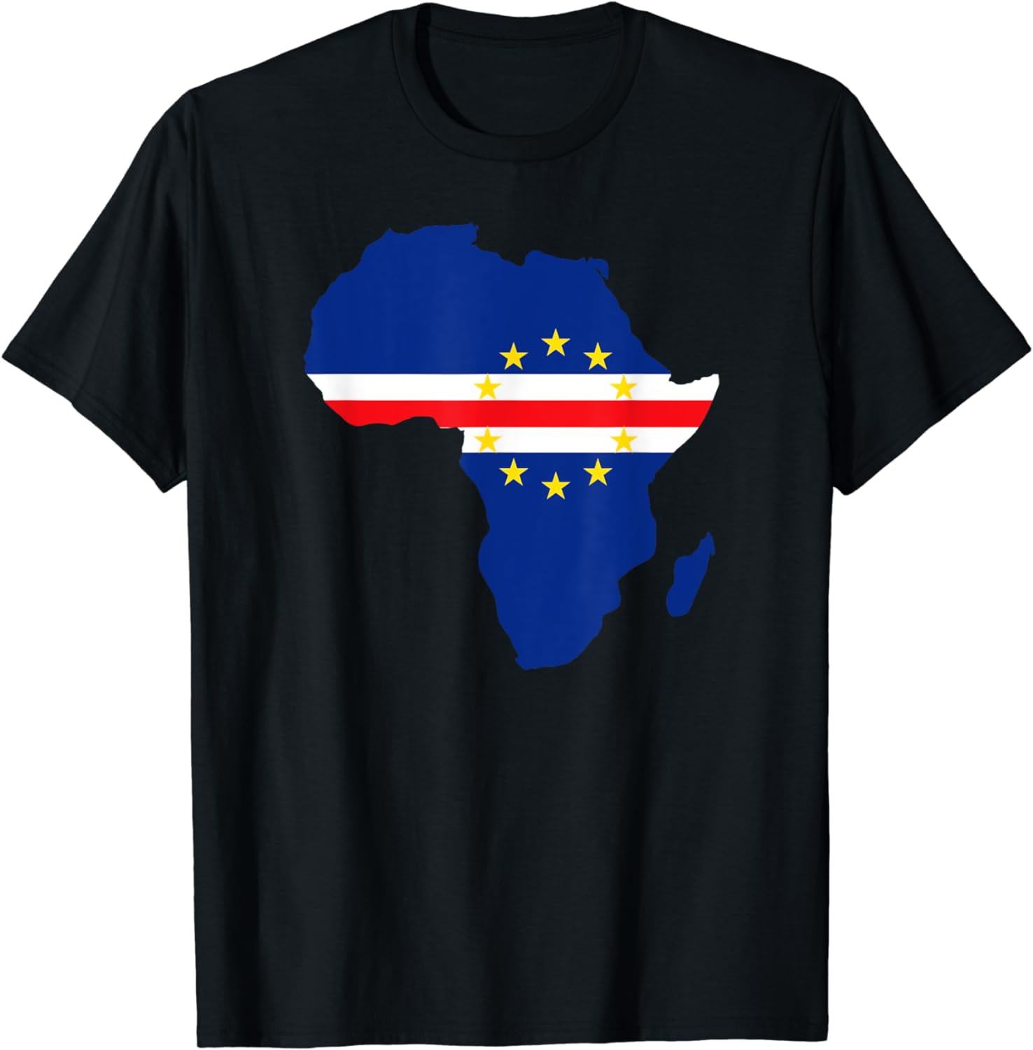 Cape Cabo Verde Verdean Flag Pride Africa Map T-Shirt - Walmart.com