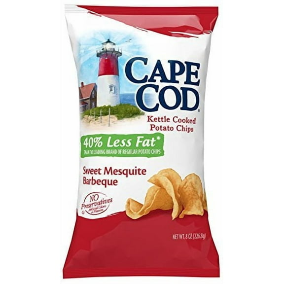Cape Cod 40 Percent Reduced Fat Chip Sweet Mesquite BBQ 7.5ounce - 12 bags