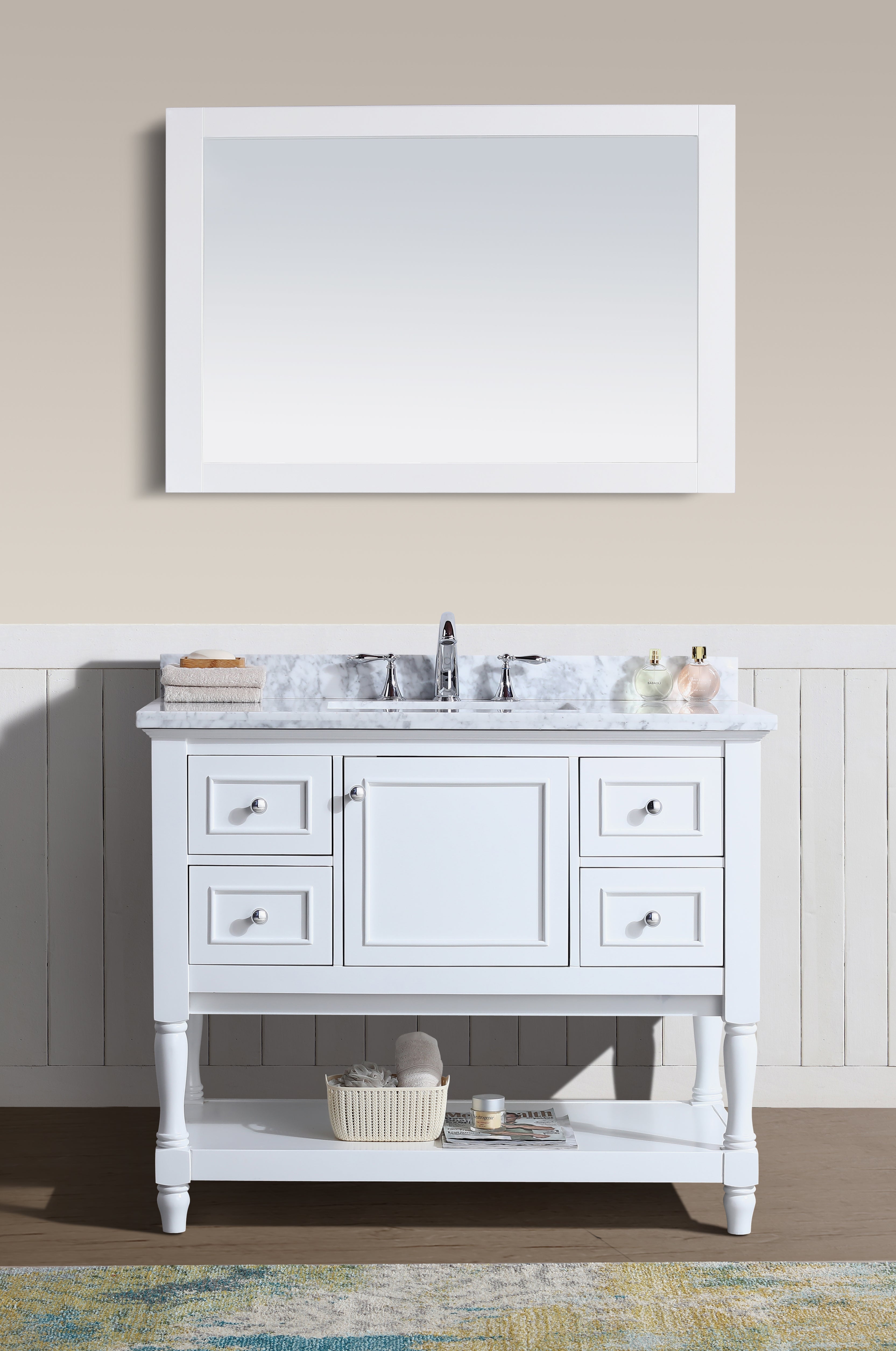 42” Benton Collection Knoxville Victorian Cottage Style Light Blue