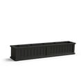 thumbnail image 1 of Cape Cod 62" x 11" x 11" Rectangle Black Self-Watering Plastic Window Box Planter, 1 of 13