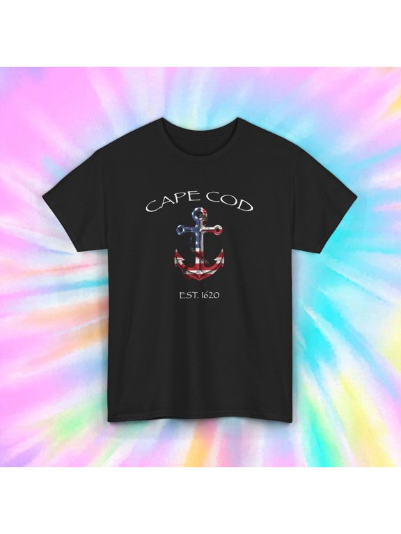 Cape Cod Anchor Est. 1620 T-Shirt | Patriotic Nautical Graphic Tee | American