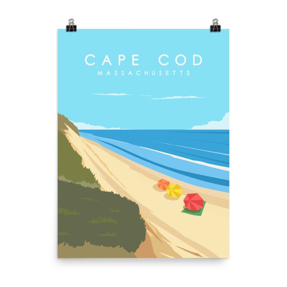 Cape Cod Beach Poster Cape Cod Wall Art Cape Cod Print Cape Cod Gifts Cape Cod Wall Decor Cape Cod Posters Vintage Cape Cod Poster