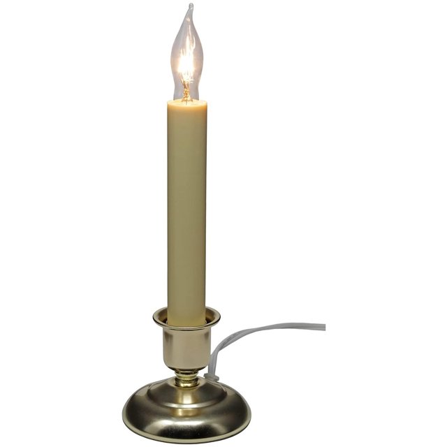 Cape Cod Electric Window Candle with Steady Lighting Brass Finish