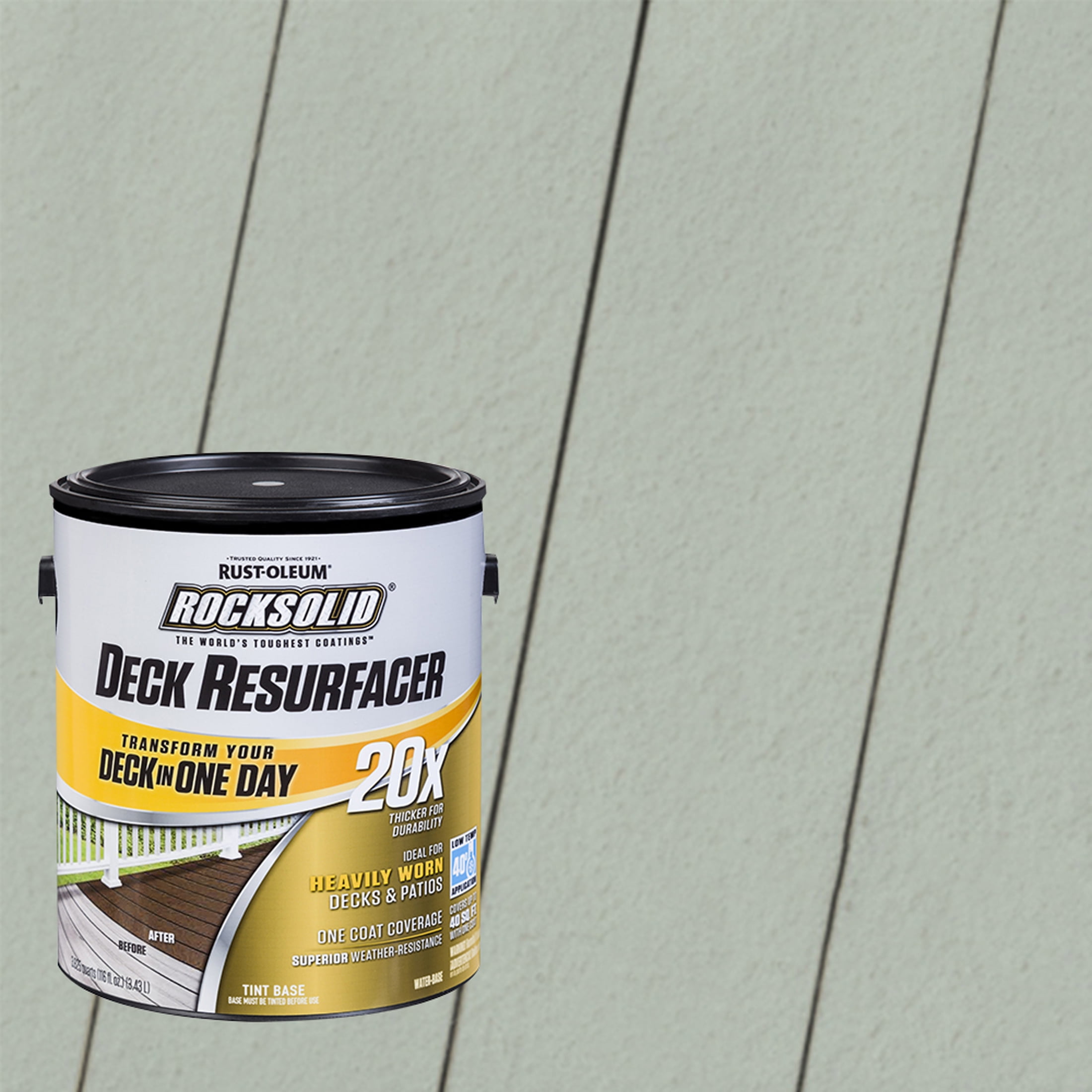 Cape Cod Gray, Rust-Oleum RockSolid 20X Exterior Wood Deck Resurfacer-319368T, Gallon