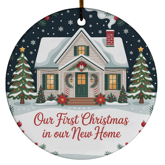 Cape Cod House Christmas Ornament 2025, Custom House Address, Gift for Christmas, New Home Christmas Ornament with Name Address, Our First New House Ornaments