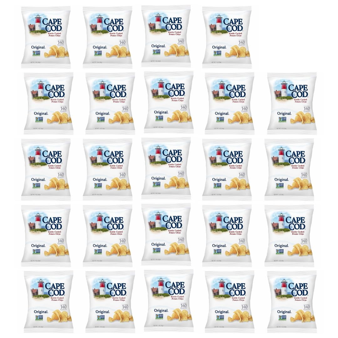 Cape Cod Kettle Cooked Potato Chips, Original, 0.75 oz, 24cnt, Kosher