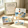 thumbnail image 1 of Cape Cod Lighthouse Sea Glass Art Kit DIY American Coast Lighthouse Themed Mosaic Kit Creative Handmade Home Decoration Gift For Adults, 1 of 6