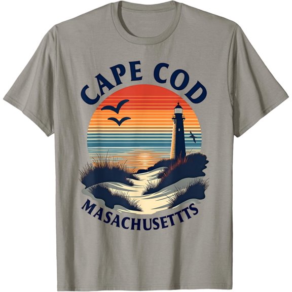 Cape Cod Lighthouse Sunset Summer Graphic T-Shirt