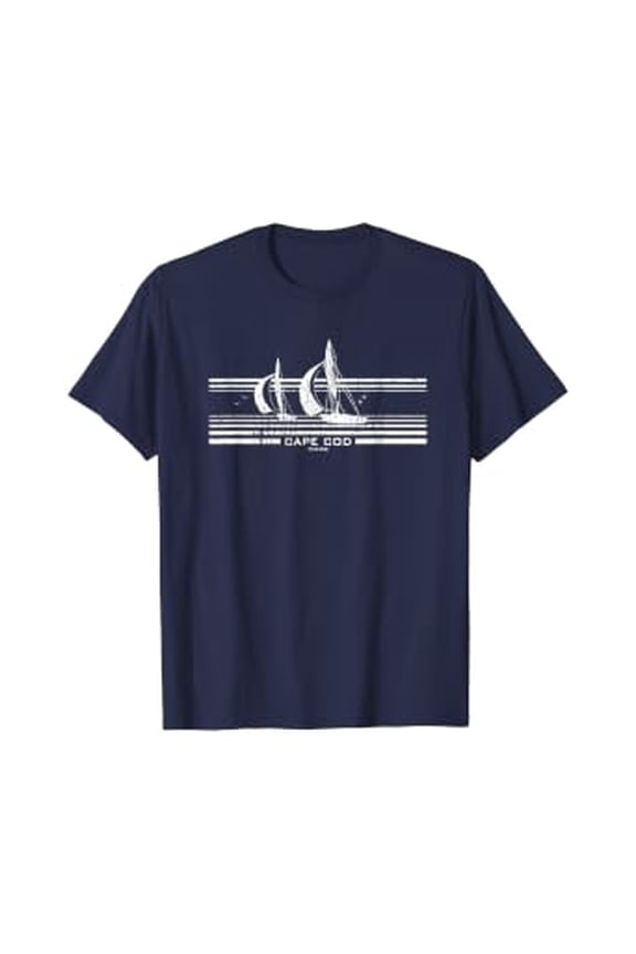 Cape Cod MA Sailboat T-Shirt Vintage 70s Graphic Tee