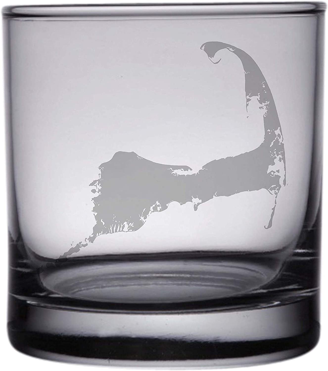 Cape Cod Map Engraved Rocks Glasses Set of 2
