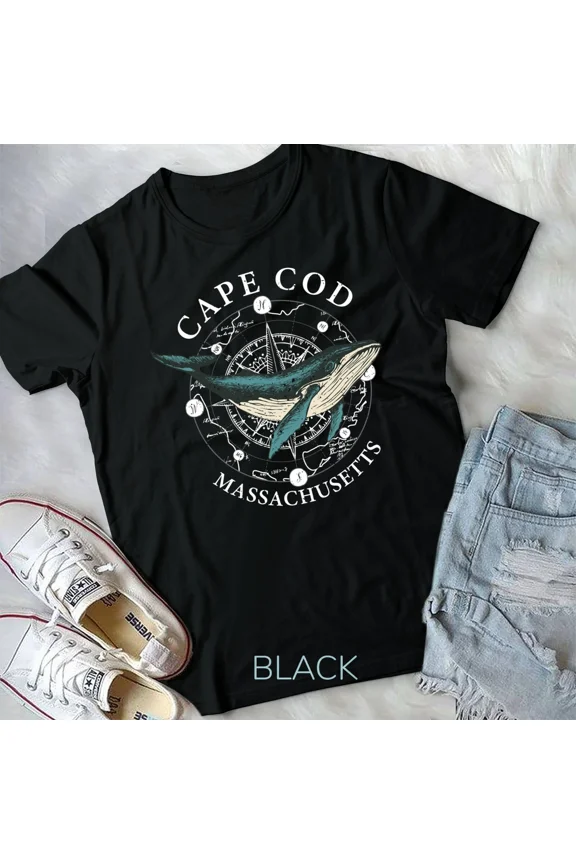 Cape Cod Massachusetts Humpback Whale Vintage Unisex Tshirt