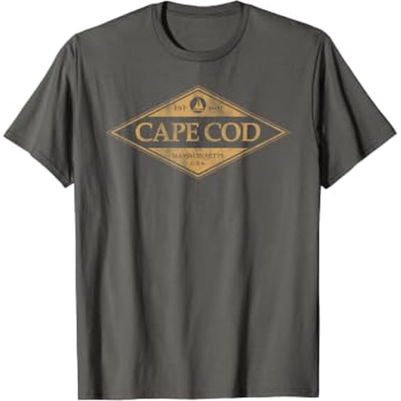 Cape Cod Massachusetts Retro Preppy Throwback Mens Womens T-Shirt