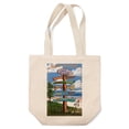 thumbnail image 1 of Tote Bag, Cape Cod, Massachusetts, Sign Destinations, Unisex, Reusable, Washable Canvas, Unique Art, 1 of 7