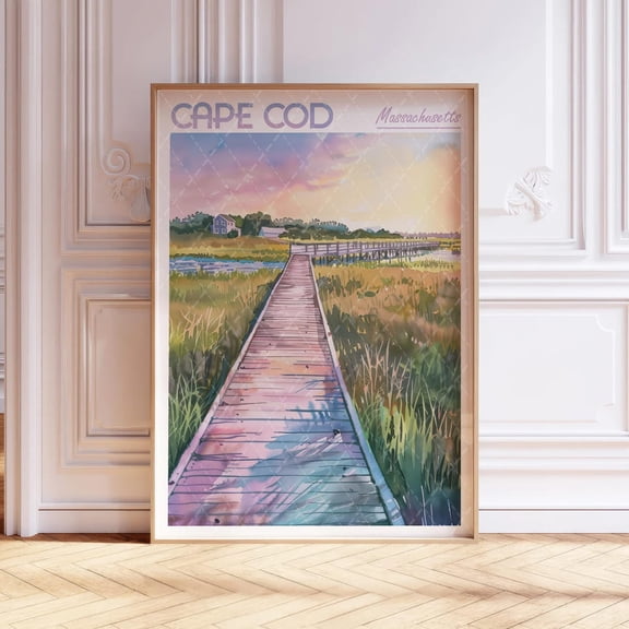 Cape Cod Massachusetts United States Pastel Colors City Unframed Paper Print