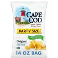thumbnail image 1 of Cape Cod Non-GMO Kettle Cooked Potato Chips Party Size 40% Less Fat Original - 14 oz Pack of 2, 1 of 2